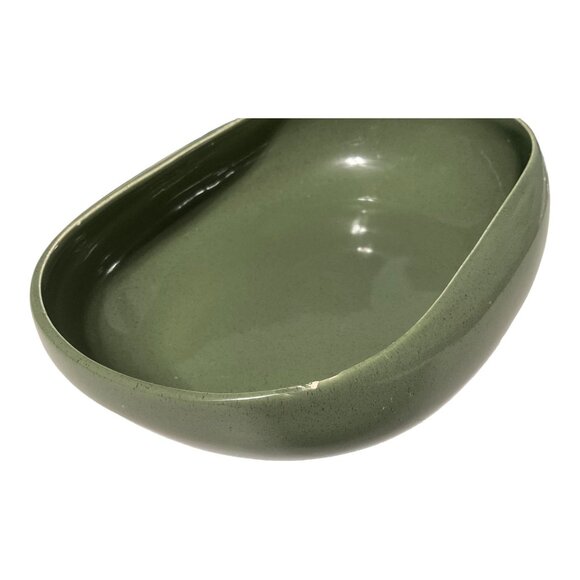 Russell Wright Vintage Green Oblong Oval Serving Bowl 10" - Picture 2 of 7